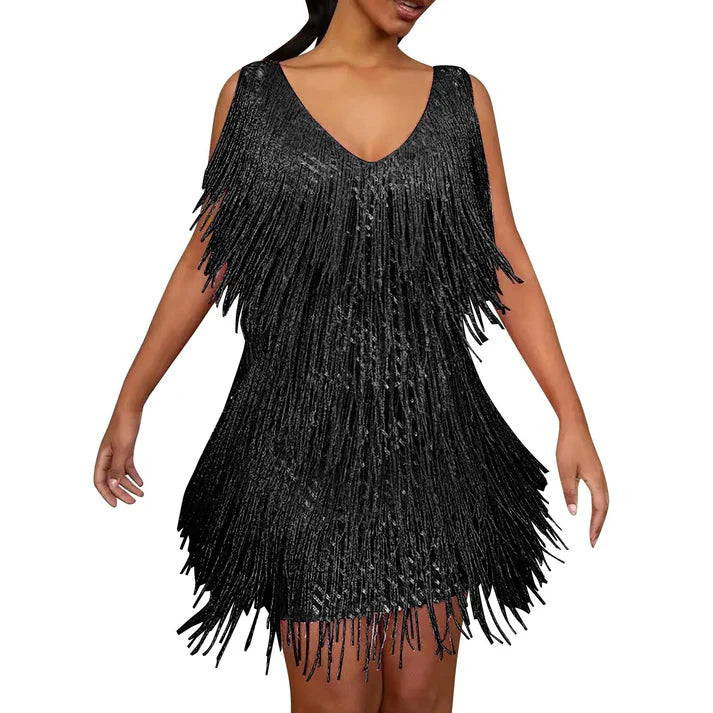 Andrei - Women's Summer Elegant Chic Party Mini Dress with Tassels